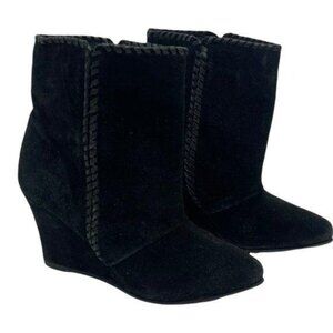Charles by Charles David Black Suede Wedge Boots